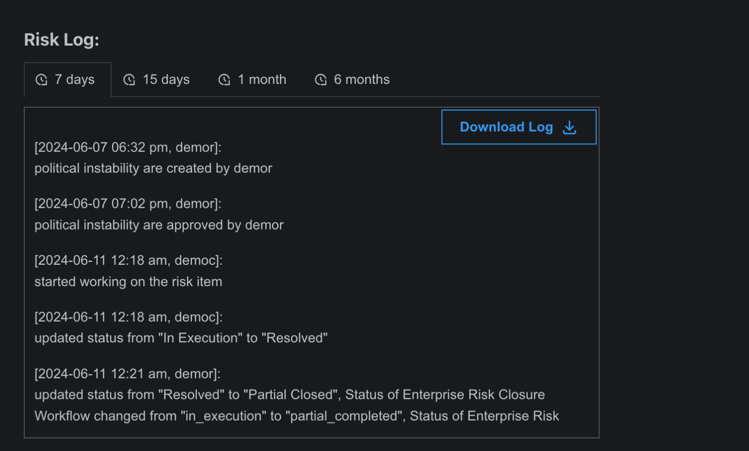 Sep Risk Logs SysRisk Activity Logs - Sysonex